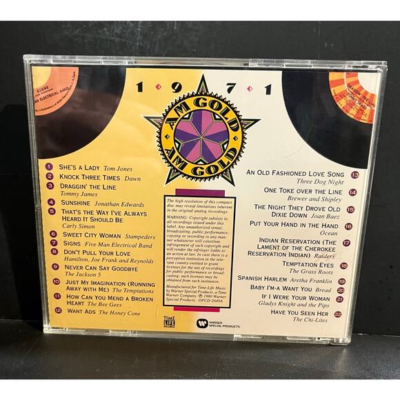 AM Gold 1971 Time Life CD - 22 Classic Hits - Various Artist Oldies Compilation - Picture 2 of 7